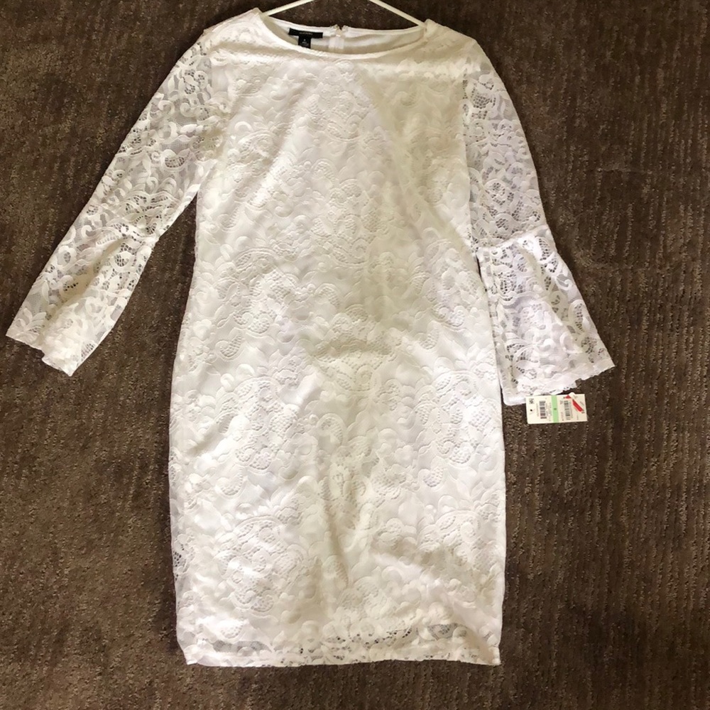 NWT white lace Alfani dress from Macy’s